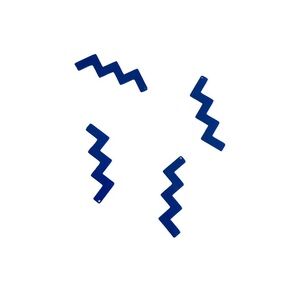 Dark Blue Zigzag Charms Cute Retro Indie DIY Jewelry Earrings Necklace Accessory